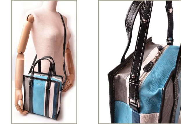 Balenciaga Brand Bag Preowned Handbag Shoulder Bag Bazar Shopper XS 452458 Blue