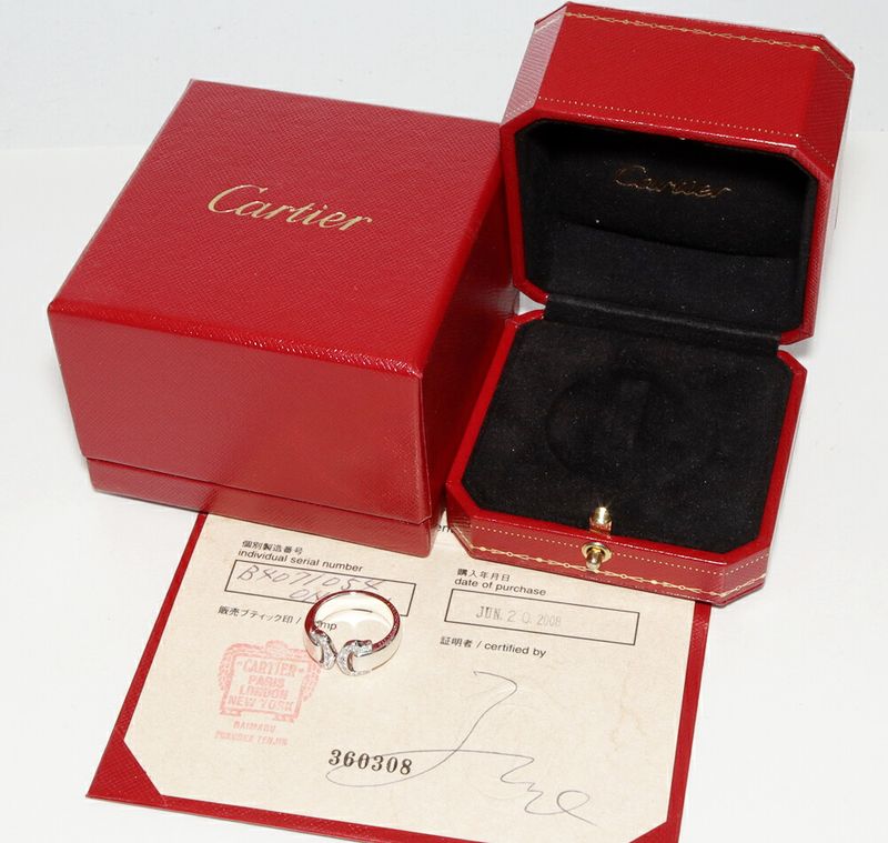 Cartier Ring 18K White Gold Diamond 30p(015ct) 2C Bouclece Ring B40710