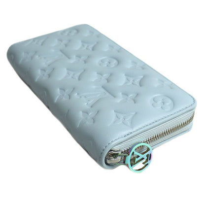 Louis Vuitton Zippy Wallet Long Wallet Round Zipper Monogram Embossed Washed