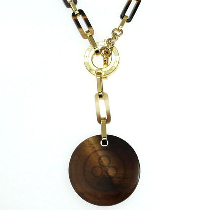 Hermes Necklace Faites Vos Jeux Buffalo Horn Long Pendant
