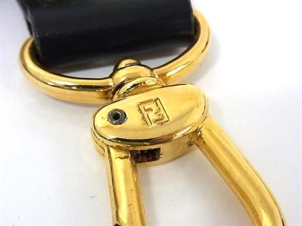 Fendi Leather Shoulder Strap For Bag Crossbody Women's Men's Black Bs0518