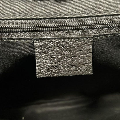 Gucci Tote Bag GG Pattern 113015 Black Leather