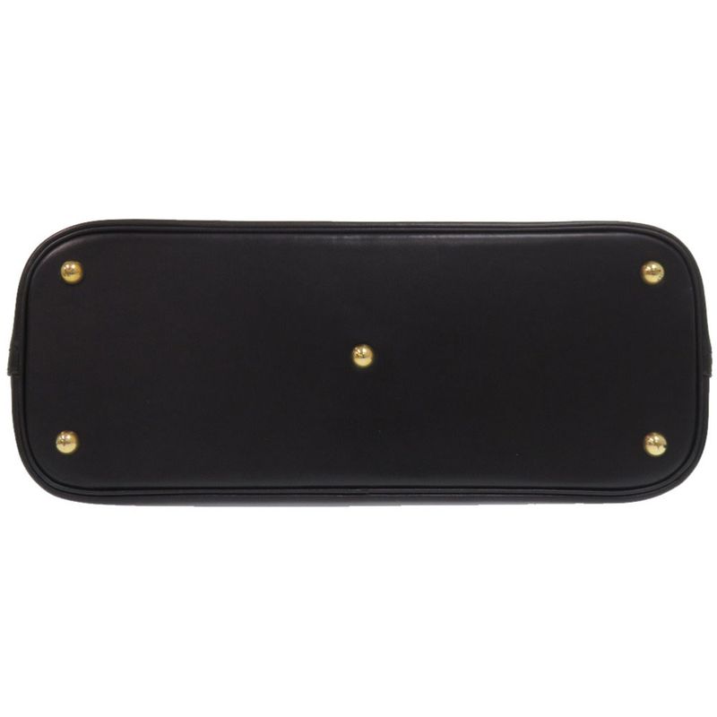 Hermes Bolide 35 Box Calf Black Gold Hardware □C Engraved Handbag Black 1657