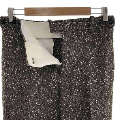 Bottega Veneta - 2021aw - Silk-blend Herringbone Slacks Pants - 36 - Brown -