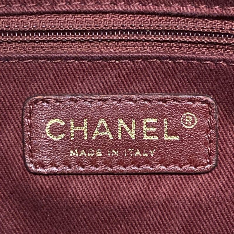 Chanel Matelasse Red Mademoiselle Chain Vintage Gold Hardware Leather Tote Bag