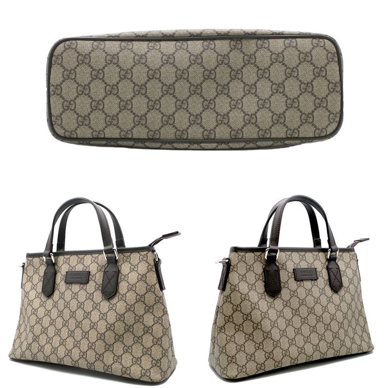 Gucci Tote Bag GG Supreme 429019.486628 Beige Brown Silver Hardware