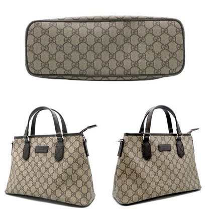 Gucci Tote Bag GG Supreme 429019.486628 Beige Brown Silver Hardware
