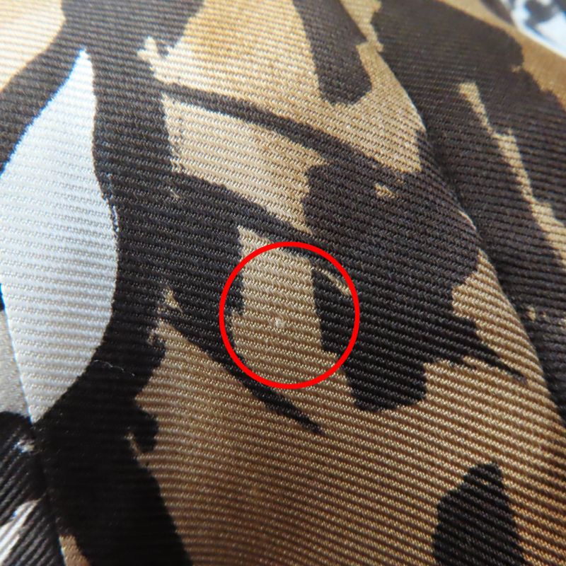 Louis Vuitton 100% Silk Leopard Print V-neck French Sleeves Pleats Dress Brown