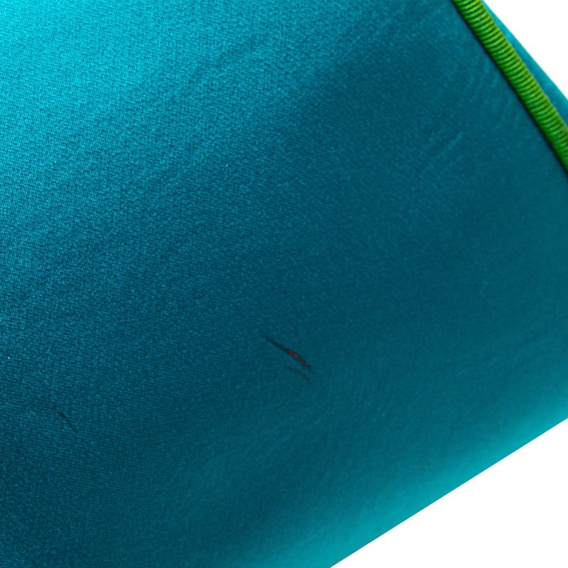 Dior Gusset Handbag Shoulder Bag 2WAY Blue Green Satin Canvas Women's Dior