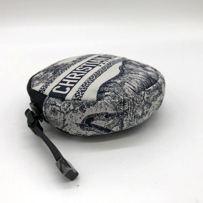 Christian DIOR Toile De Jouy Coin Case White/blue Taiga - Tiger Fabric Women's