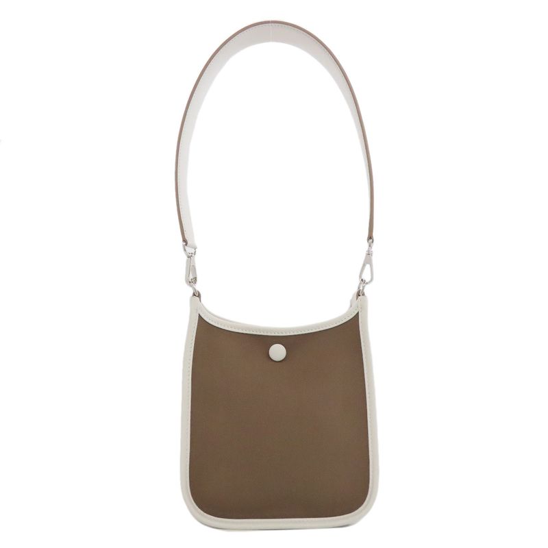 Hermes Evelyn Neo Etop Silver Hardware Shoulder Bag Toile Offiche Women