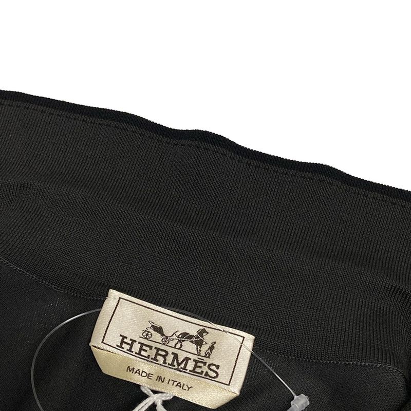 Hermes Short Sleeve Polo Shirt Size M Men's - 567830ha22me Dark Gray And Black