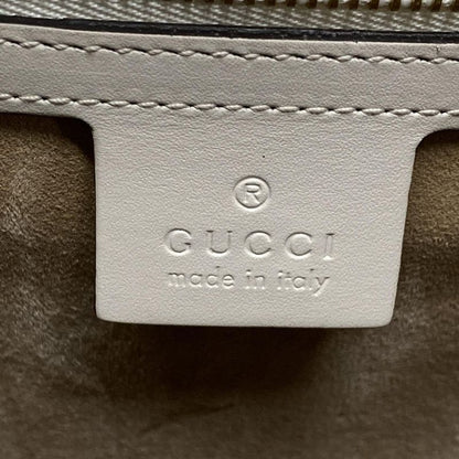 Gucci Handbag Sylvie 431665 White And Multi Embroidery/flowers Leather