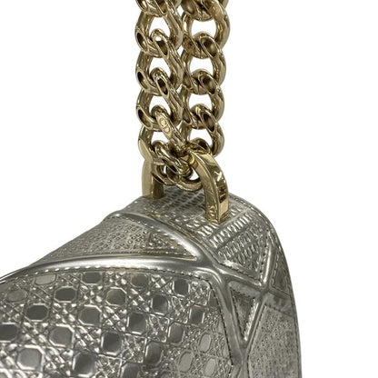 Dior/christian Dior Shoulder Bag Diorama Silver Chain Shoulder Leather