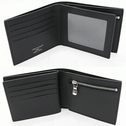 Louis Vuitton Taiga Noir Black Portefeuille Amerigo NM M62045 Folding Wallet