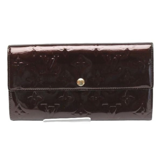 Louis Vuitton M93524 Vernis Long Wallet With Two-fold Zipper Portefeuille Sarah