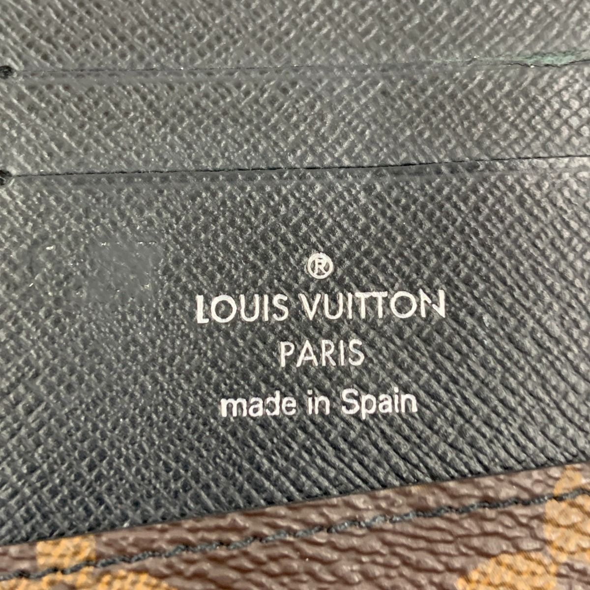 Louis Vuitton Monogram Macassar Zippy Wallet Vertical Round Zipper Long