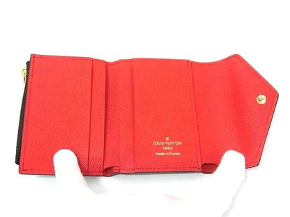 Louis Vuitton N60166 Damier Portefeuille Zoë Coquelicot Trifold Wallet Red
