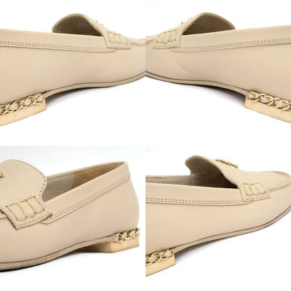 Chanel Loafers G35067 X53055 Oh875 Coco Mark Beige Gold Hardware Chain