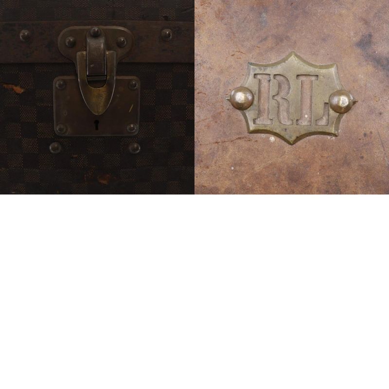 Louis Vuitton Vintage Damier Canvas Brown Unisex Trunk