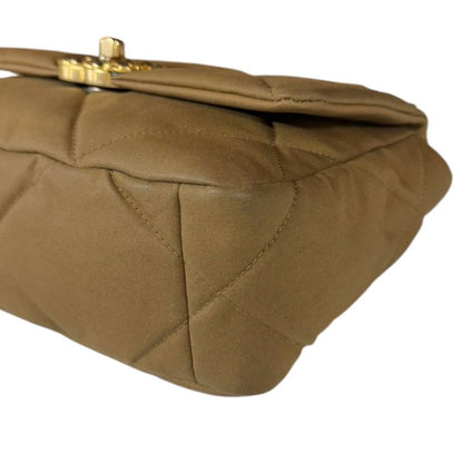 Chanel 19 Shoulder Bag Cotton Canvas As1160 Brown Ladies Chanel  Chanel