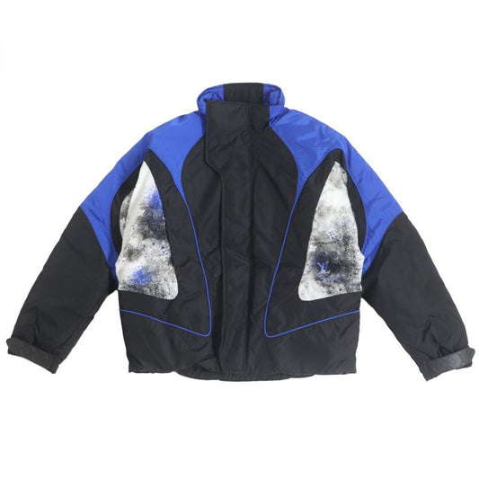 20SS Louis Vuitton 1a63fq Monogram Spray WZIP Padded Blouson Jacket Black×blue