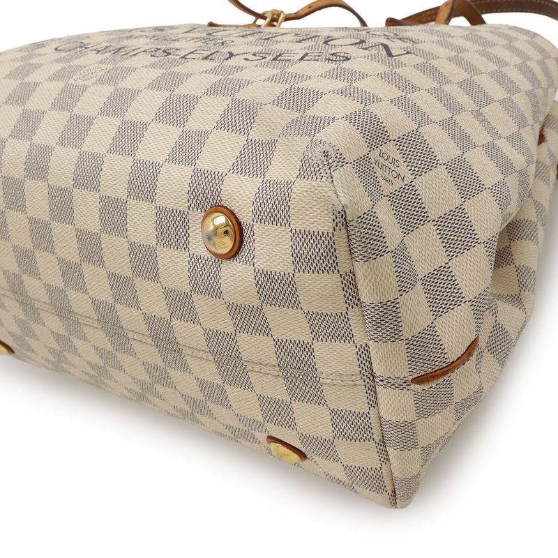 Louis Vuitton Damier Azure Hippo MM Tote Bag Shoulder Bag Shoulder Tote Semi