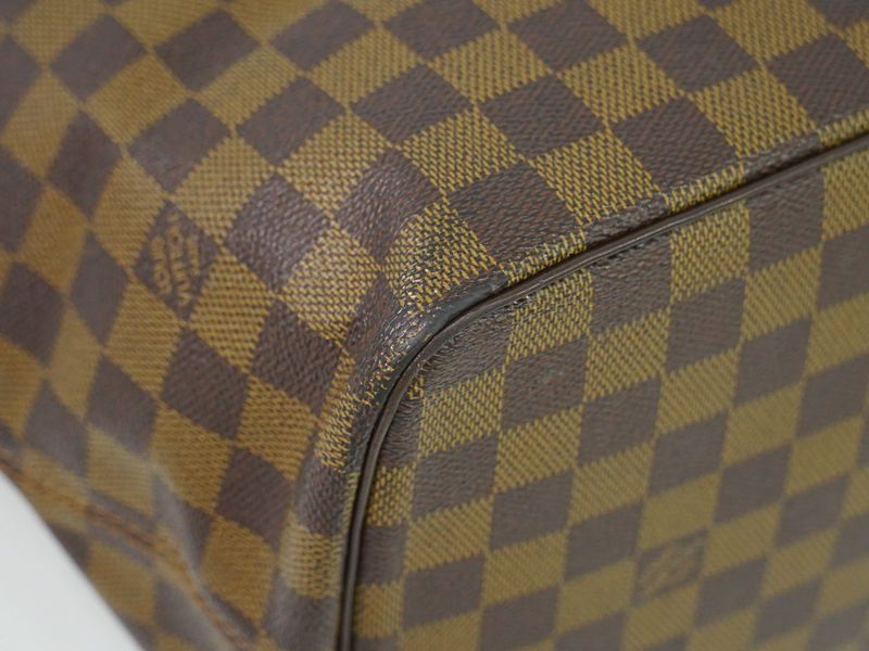 Authentic Louis Vuitton LV Saleya MM Damier Ebène Tote Handbag Brown N51182