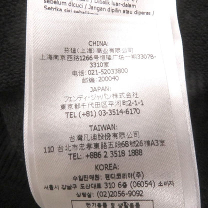 Fendi Fy0178 100% Cotton FF Logo Zucca Patch Sweatshirt Black S Made In Italy