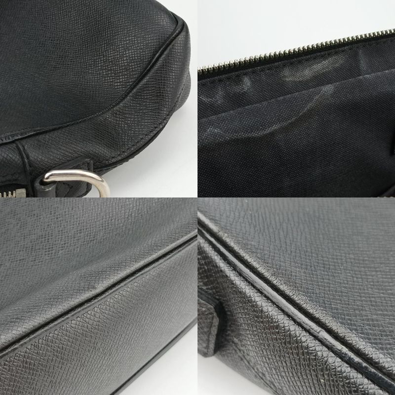 Louis Vuitton Porte Documents Business PM Black Taiga M32952fl3165