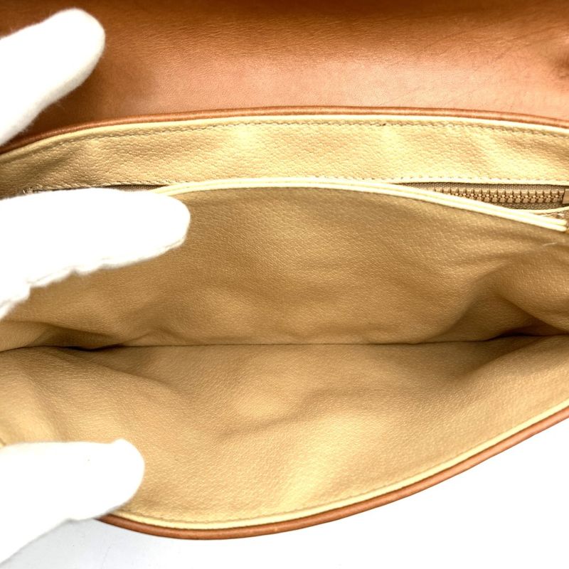 Celine M06 Shoulder Bag Clutch Bag Light Shape 2way Macadam Brown PVC Leather