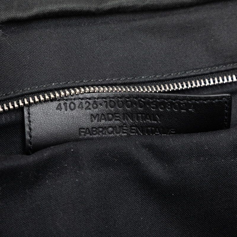 Balenciaga Logo Clutch Bag Second Bag Black Leather Women Balenciaga