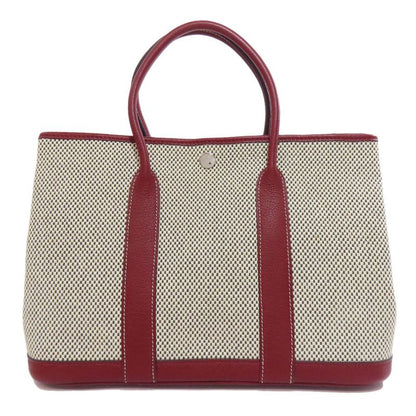 Hermes Garden Party TPM Handbag Canvas Ladies