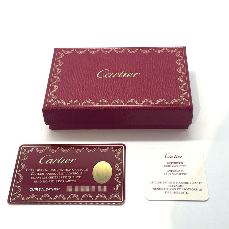 Cartier Key Case 6 Bridges L3000156 Must Line Leather Red Hardware Gold