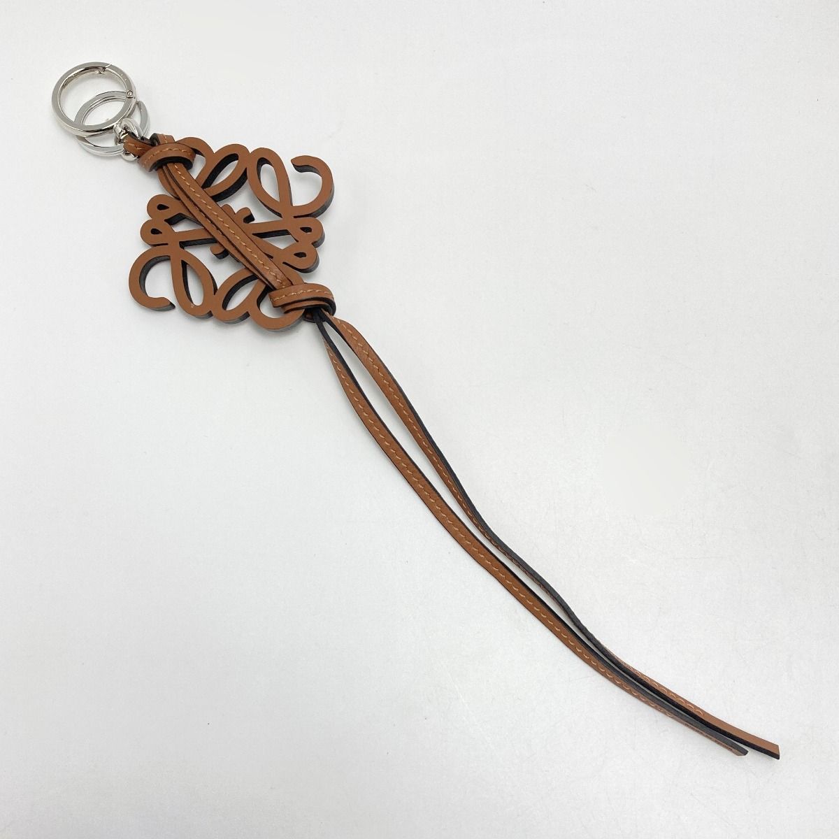 Loewe Anagram Bag Charm C621232x83 Brown Leather Key Holder