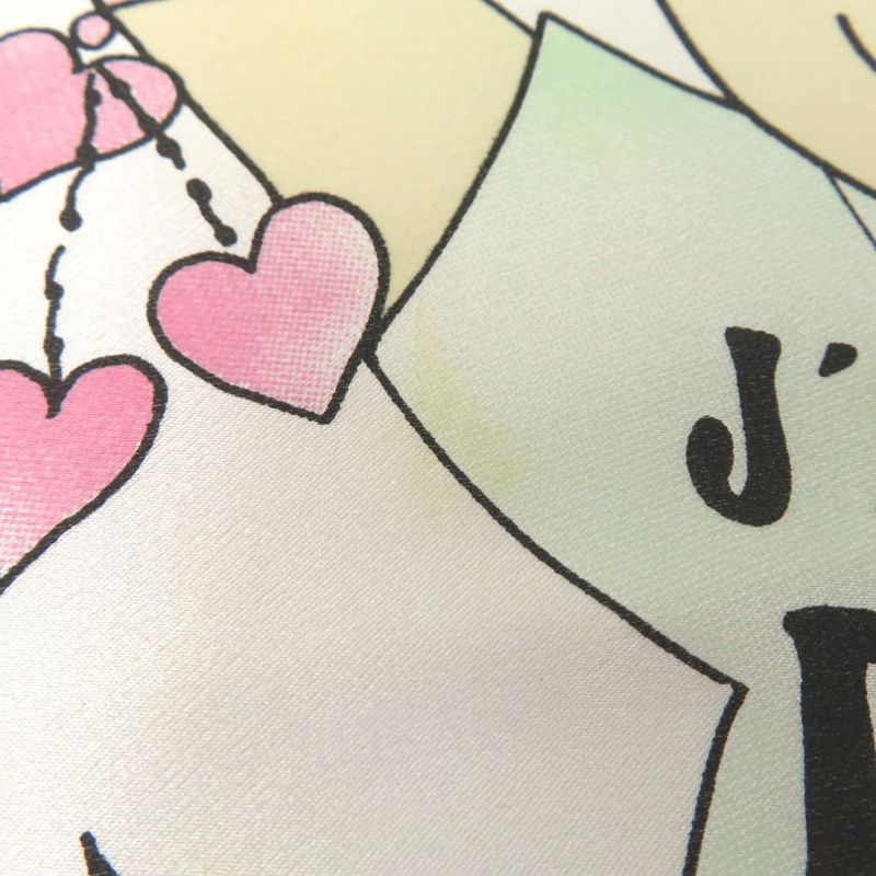 Christian Dior J'adore DIOR Scarf Heart Ribbon Flower Girl Silk White 0026