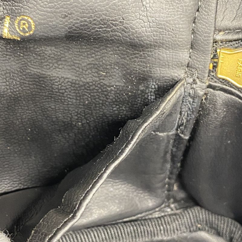 Chanel Vanity Bag Caviar Skin Black Gold Hardware Women