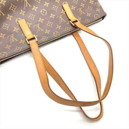 Louis Vuitton Cabas Mezzo Shoulder Bag Monogram Canvas M51151 Brown Gold