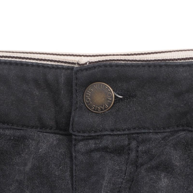 Louis Vuitton Cropped Pants Size 42 Cropped Tapered Emblem Patch Aged Finish