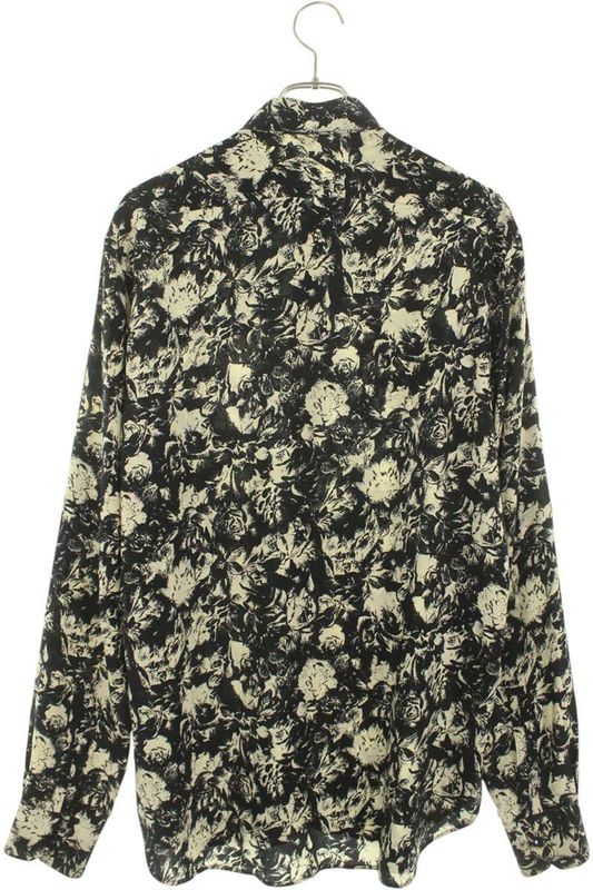 Saint Laurent Paris 20SS 646850 Y2e34 Total Flower Silk Long Sleeve Shirt Men 39
