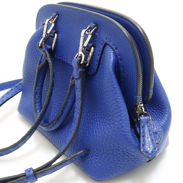Fendi Selleria 8bn258 Mini Adele 2WAY Bag Leather Blue Fendi