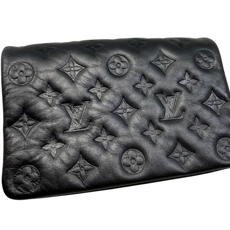 Louis Vuitton Pochette Couss in M82116 Monogram Pattern Lamb Leather Noir Black