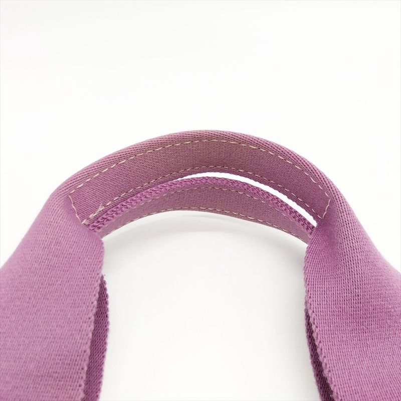 Hermes Bora PM Tote Bag Canvas Purple Ivory Handbag Women