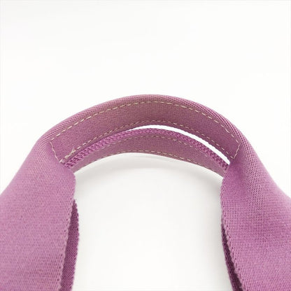 Hermes Bora PM Tote Bag Canvas Purple Ivory Handbag Women