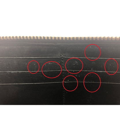 Gucci Diamante Studded Round Zipper Long Wallet GG 2 Zipper Heads