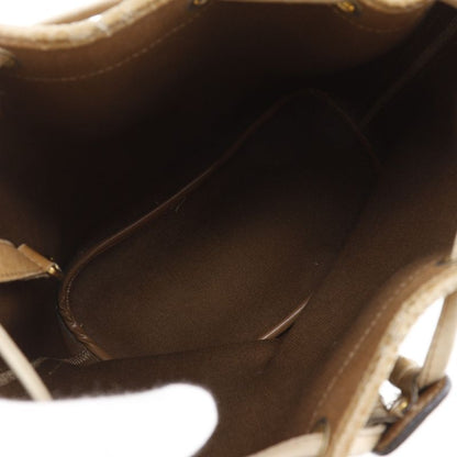 [dior] Christian Dior Honeycomb Pattern Vintage PVC Brown Ladies Shoulder Bag