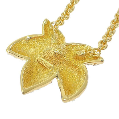 Christian Dior GP Rhinestone Flower Motif Necklace Gold 434394 Necklace