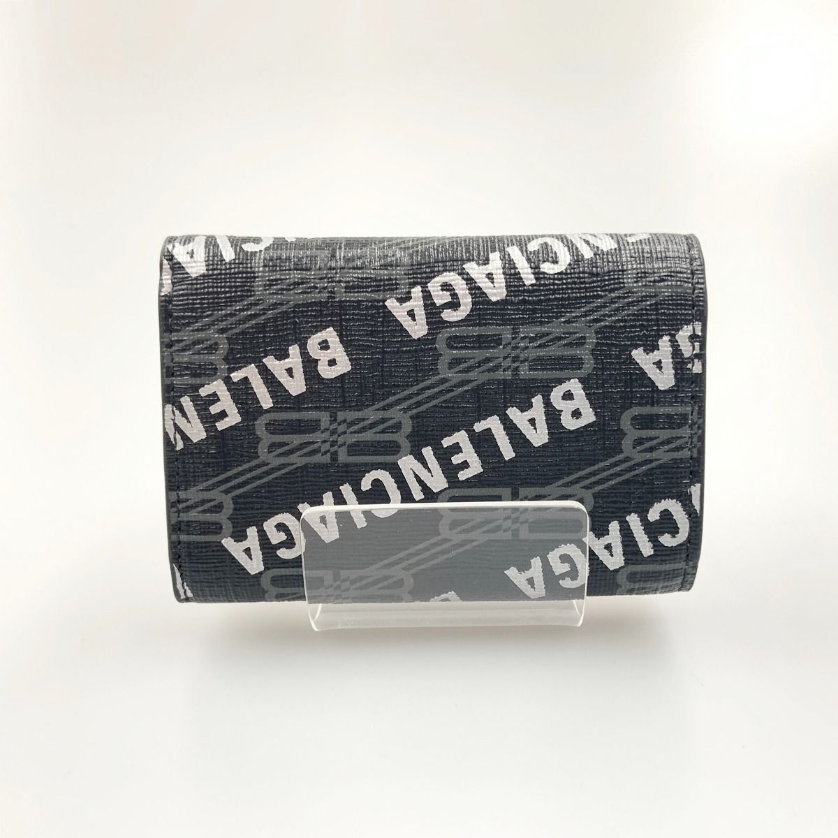 Balenciaga Signature Mini Wallet Trifold Wallet 594312 Black