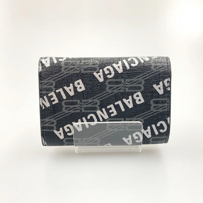 Balenciaga Signature Mini Wallet Trifold Wallet 594312 Black