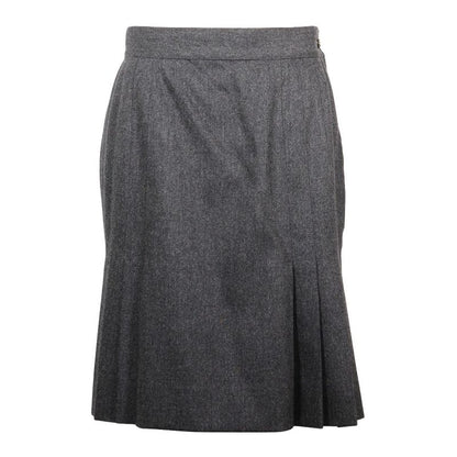 Chanel P03474/v03532 Wool And Silk Gray Women's Skirt